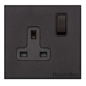 Windsor Range Jet Black (Project Finish) Single Socket (13 Amp)