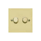Richmond Elite Range Satin Brass Switches & Sockets, LP44 - 2 Gang Dimmer 250 watts (Compatible with halogen/ incandescent bulbs) by Heritage Brass By M-Marcus