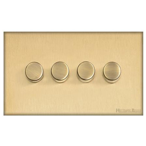 Windsor Range Matt Brass Switches & Sockets, WN40 - 4G Multi Location Secondary Dimmer by Heritage Brass By M-Marcus