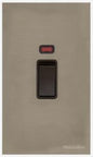 Windsor Range Aged Pewter Switches & Sockets, WAP - 45A DP Cooker Switch with Neon (tall plate) by Heritage Brass By M-Marcus