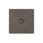 Elite Flat Plate Range Matt Bronze Switches & Sockets, T09 - 1 Gang Non-Isolated TV Coaxial Socket by Heritage Brass By M-Marcus