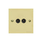 Richmond Elite Range Satin Brass Switches & Sockets, LP44 - TV/FM Diplexed Socket by Heritage Brass By M-Marcus