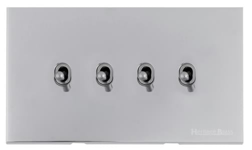 Winchester Range Polished Chrome, W02 - 4 Gang Stockholm Toggle