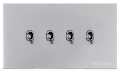 Winchester Range Polished Chrome, W02 - 4 Gang Stockholm Toggle