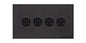 Windsor Range Jet Black (Project Finish) 4 Gang 2-Way Stockholm Toggle Switch by Heritage Brass By M-Marcus