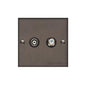 Richmond Elite Range Matt Bronze Switches & Sockets, LP9 - TV/Satellite Socket by Heritage Brass By M-Marcus