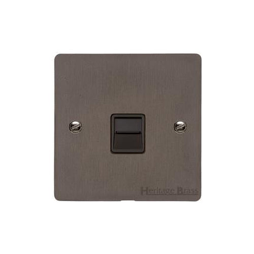 Heritage Brass Stylist Bronze Flat Plate - Round Edge - 1 Gang Secondary Line Socket - Type L9 by Heritage Brass By M-Marcus