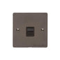 Heritage Brass Stylist Bronze Flat Plate - Round Edge - 1 Gang Secondary Line Socket - Type L9 by Heritage Brass By M-Marcus