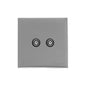 Windsor Range Satin Chrome Silk Switches & Sockets, WN35 - TV/FM Diplexed Socket by Heritage Brass By M-Marcus