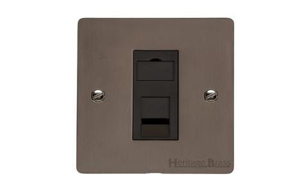 Elite Flat Plate Range Matt Bronze, T09 - 1 Gang CAT6