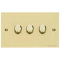 Richmond Elite Range Satin Brass Switches & Sockets, LP44 - 3G Multi Location Primary Dimmer by Heritage Brass By M-Marcus