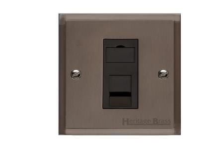 Elite Stepped Plate Range Matt Bronze, S09 - 1 Gang CAT6