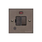 Heritage Brass Stylist Bronze Low Profile Plate - Square Edge - Switched Spur with Neon + Cord (13 Amp) -Type RL9 by Heritage Brass By M-Marcus