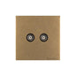 Windsor Range Aged Brass Switches & Sockets, WN50 - TV/FM Diplexed Socket by Heritage Brass By M-Marcus