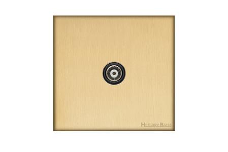 Windsor Range Matt Brass, WN40 - 1 Gang Non-Isolated TV Coaxial Socket