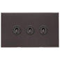 Windsor Range Matt Bronze Switches & Sockets, WN9 - 3 Gang Toggle Switch by Heritage Brass By M-Marcus