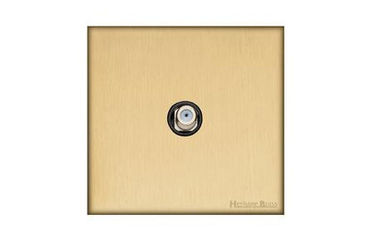 Windsor Range Matt Brass, WN40 - 1 Gang Satellite Socket