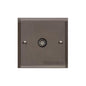 Elite Stepped Plate Range Matt Bronze Switches & Sockets, S09 - 1 Gang Isolated TV Coaxial Socket by Heritage Brass By M-Marcus