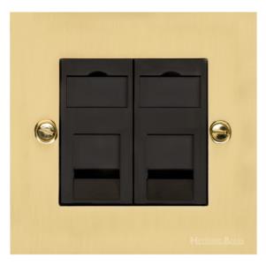 Richmond Elite Range Polished Brass, LP1 - 2 Gang CAT6