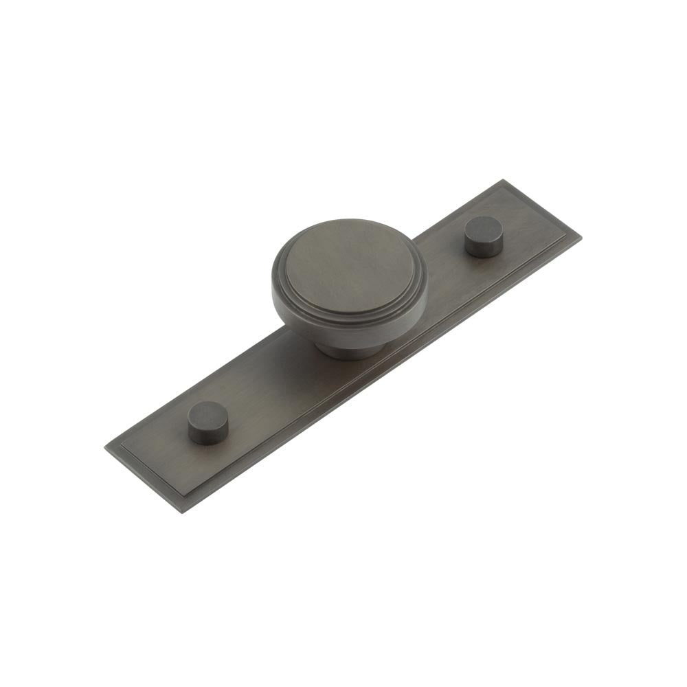 Hoxton, Hoxton Cropley Cupboard Knobs 40mm Stepped Backplate, Cabinet Hardware, Cabinet Knobs