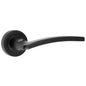Nero Noir Door Handle on Rose Matt Black by Jedo By Frelan