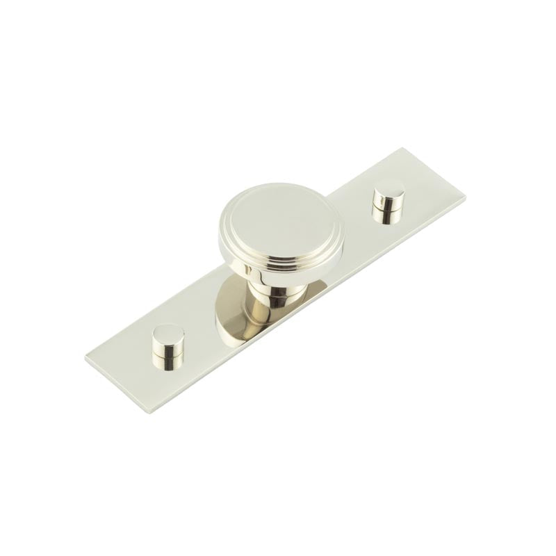 Hoxton, Hoxton Cropley Cupboard Knobs 40mm Plain Backplate, Cabinet Hardware, Cabinet Knobs