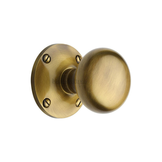 Kensington Door Knob on Rose by M Marcus - Heritage Brass