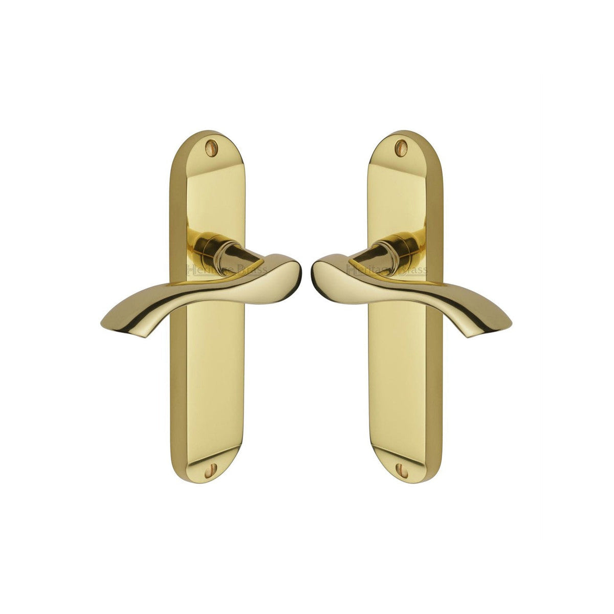 Algarve Door Handle on Plate by M Marcus - Heritage Brass