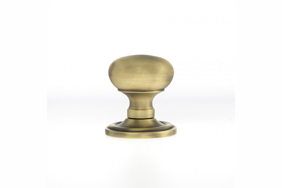 Old English Harrogate Solid Brass Mushroom Mortice Knob on Concealed Fix Rose - additional image
