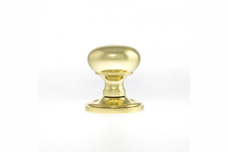 Old English Harrogate Solid Brass Mushroom Mortice Knob on Concealed Fix Rose - additional image