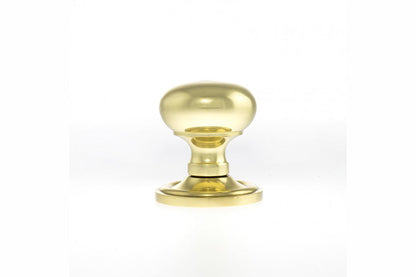 Old English Harrogate Solid Brass Mushroom Mortice Knob on Concealed Fix Rose - additional image