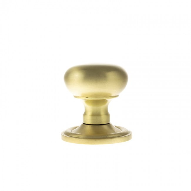 Old English Harrogate Solid Brass Mushroom Mortice Knob on Concealed Fix Rose - additional image