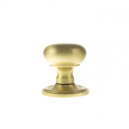 Old English Harrogate Solid Brass Mushroom Mortice Knob on Concealed Fix Rose - additional image