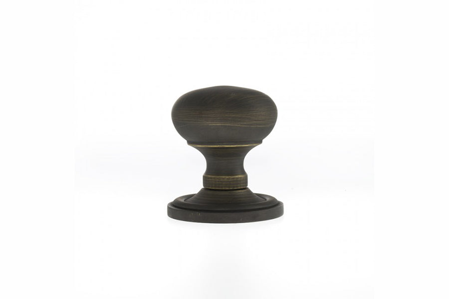 Old English Harrogate Solid Brass Mushroom Mortice Knob on Concealed Fix Rose - additional image