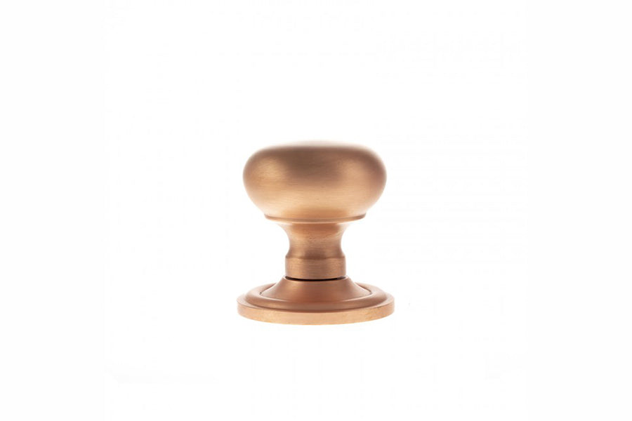 Old English Harrogate Solid Brass Mushroom Mortice Knob on Concealed Fix Rose - additional image