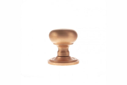 Old English Harrogate Solid Brass Mushroom Mortice Knob on Concealed Fix Rose - additional image