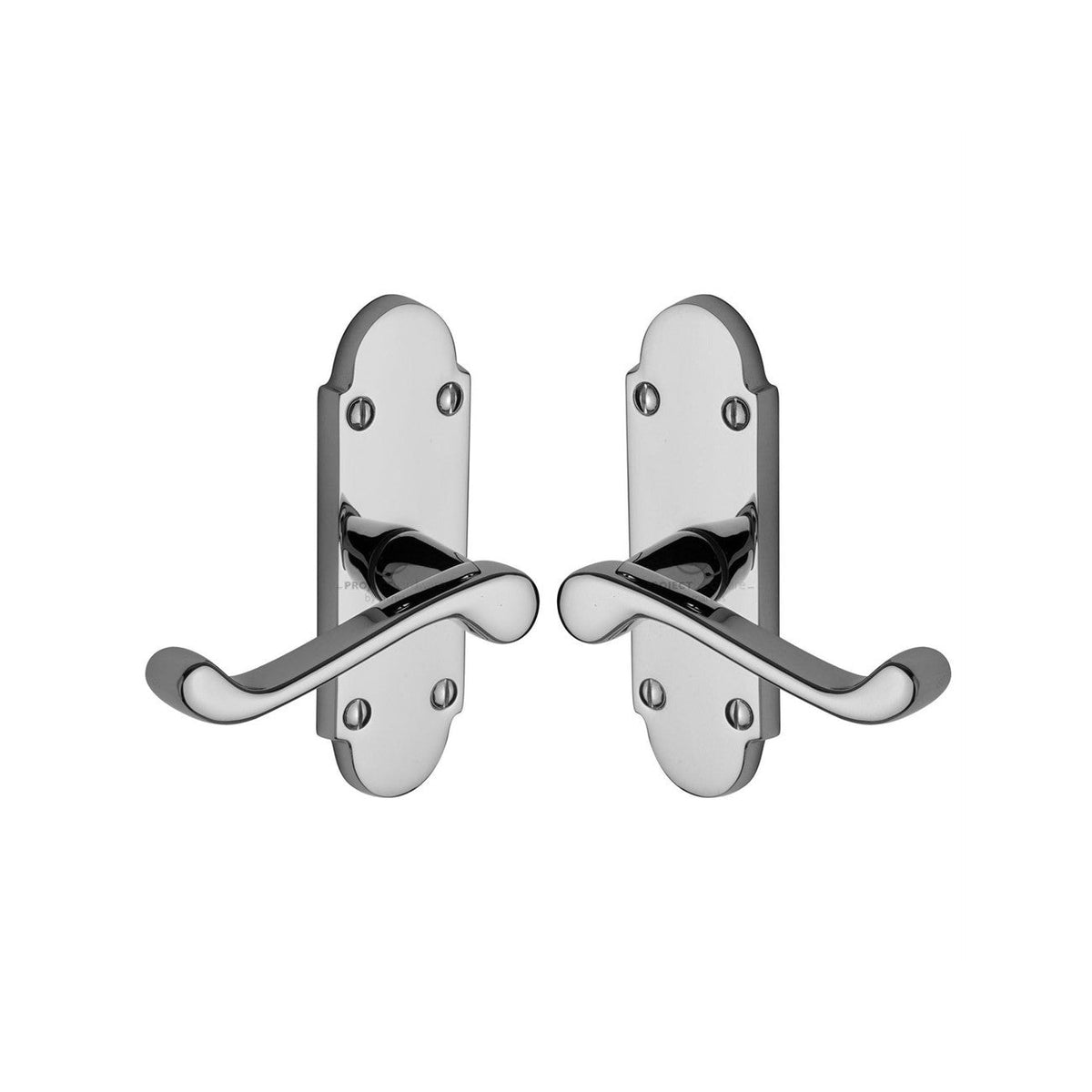 Milton Short Door Handle on Plate by M Marcus - Heritage Brass