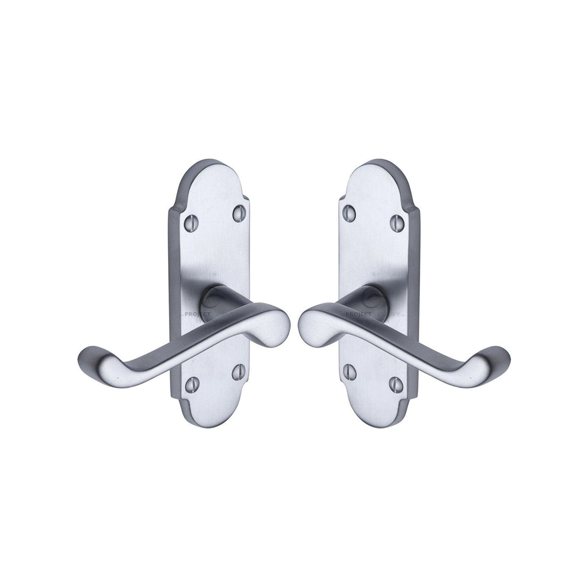 Milton Short Door Handle on Plate by M Marcus - Heritage Brass