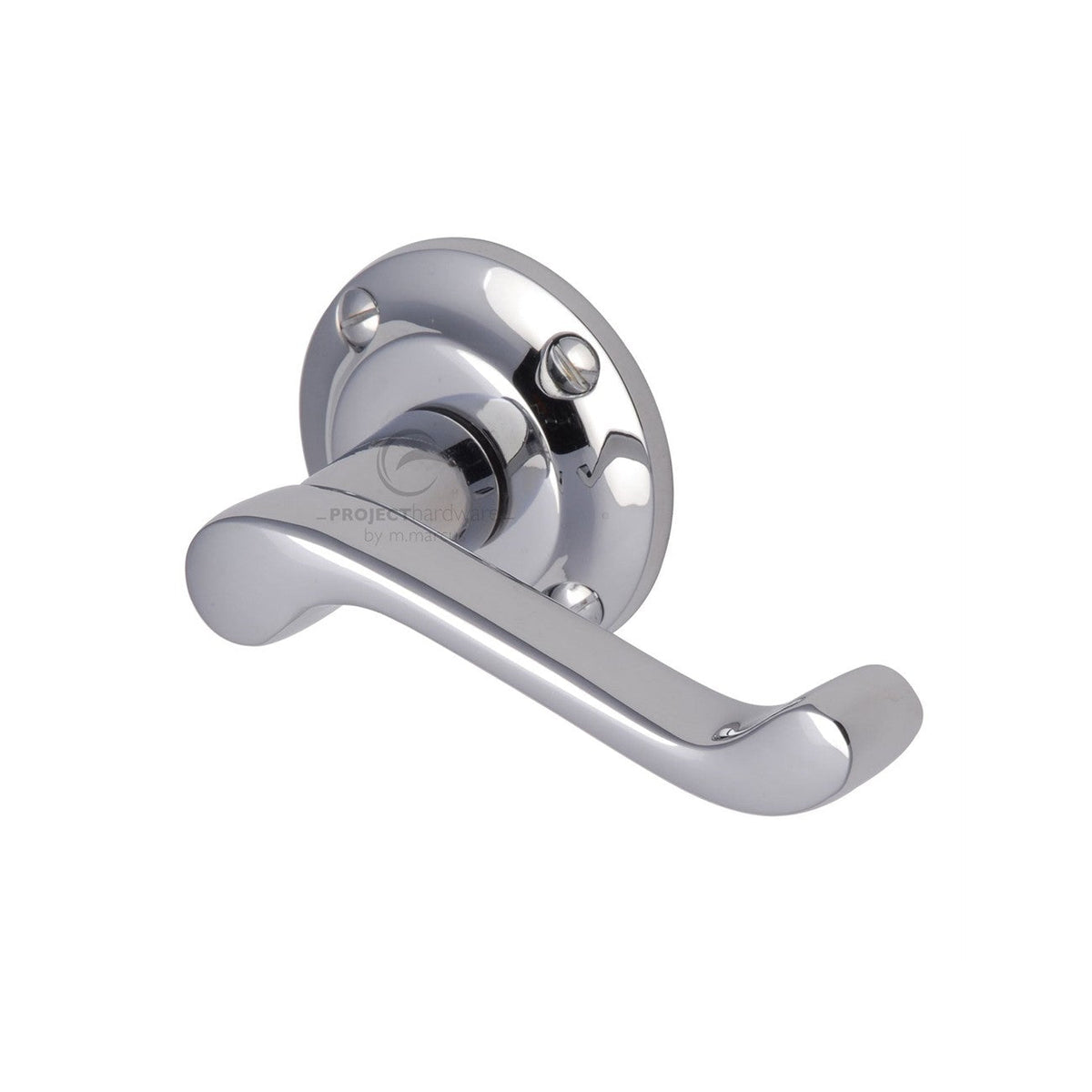 Malvern Door Handle on Round Rose by M Marcus - Heritage Brass