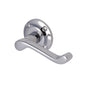 Malvern Door Handle on Round Rose by M Marcus - Heritage Brass