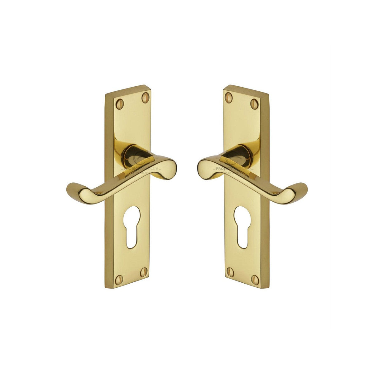 Malvern Door Handle on Plate by M Marcus - Heritage Brass