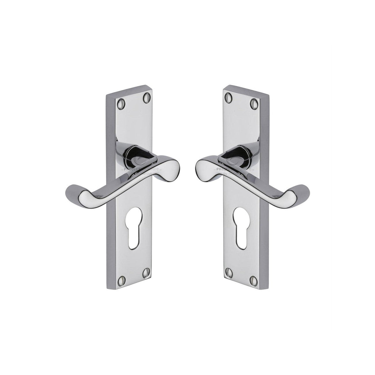 Malvern Door Handle on Plate by M Marcus - Heritage Brass
