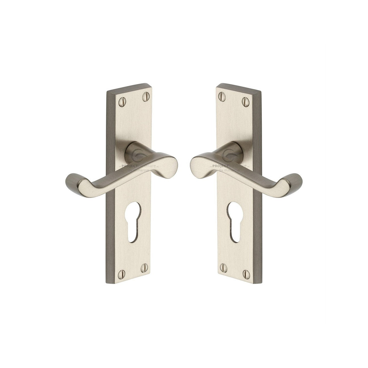 Malvern Door Handle on Plate by M Marcus - Heritage Brass