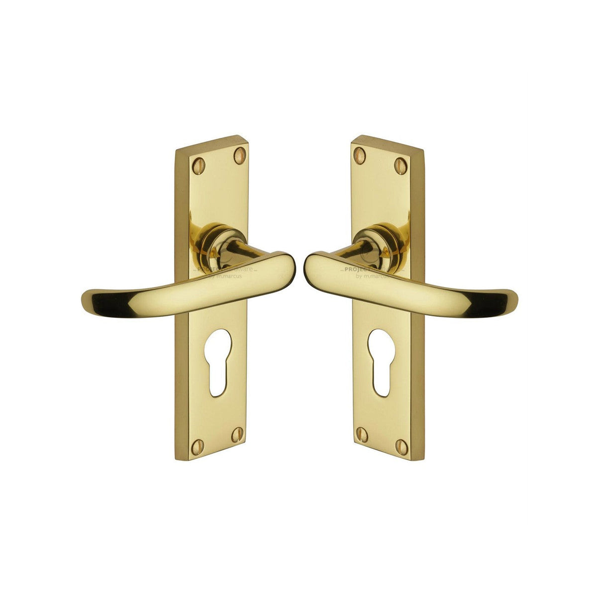 Avon Door Handle on Plate by M Marcus - Heritage Brass