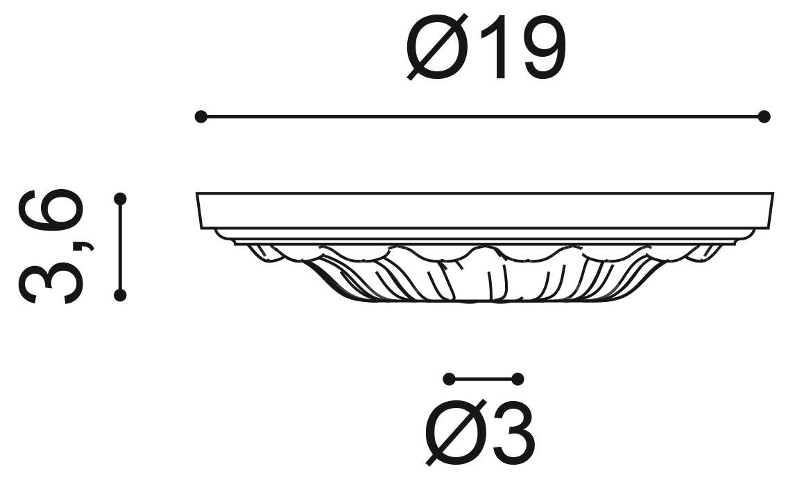 R11 Orac Ceiling Rose by Orac Decor
