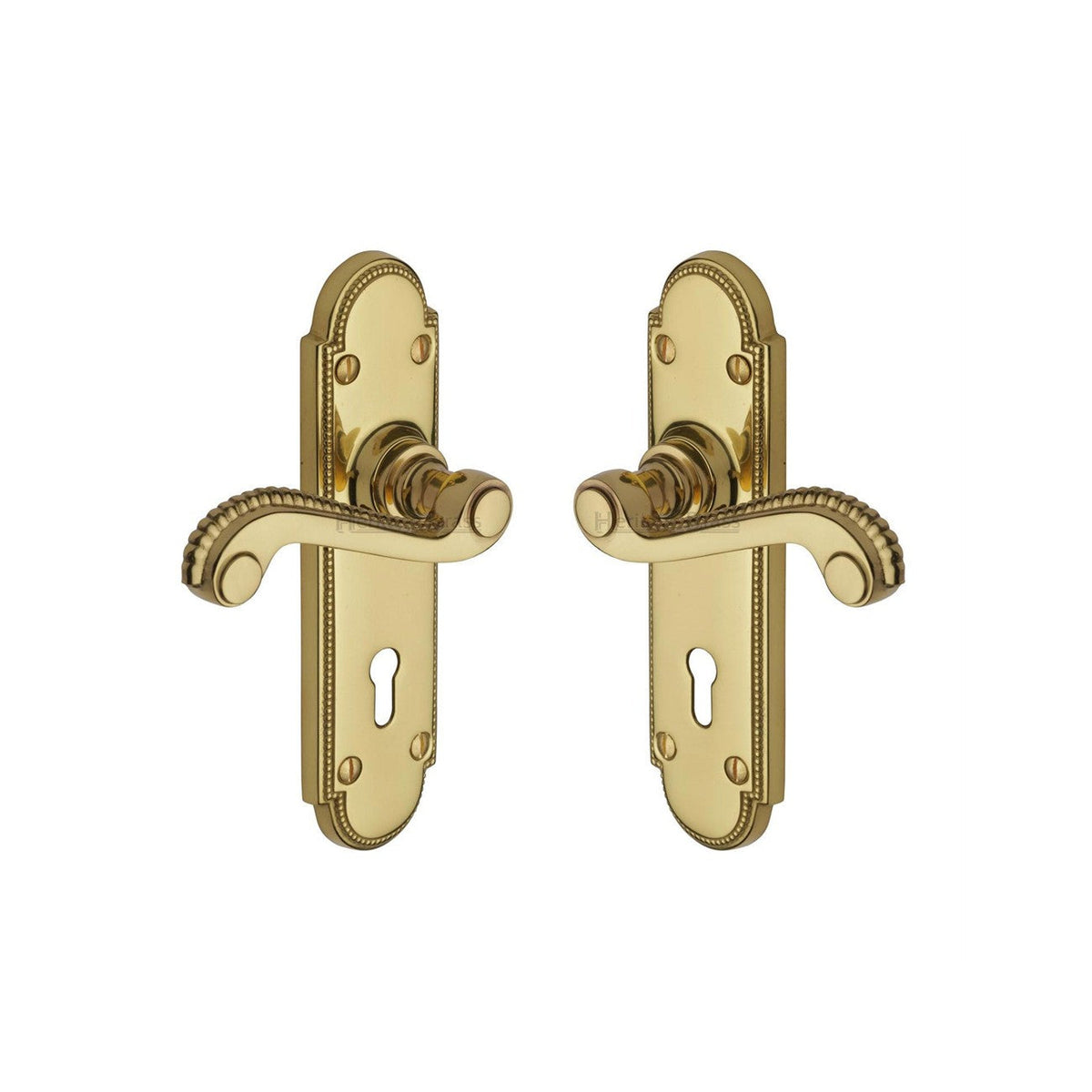 Adam Door Handle on Plate by M Marcus - Heritage Brass