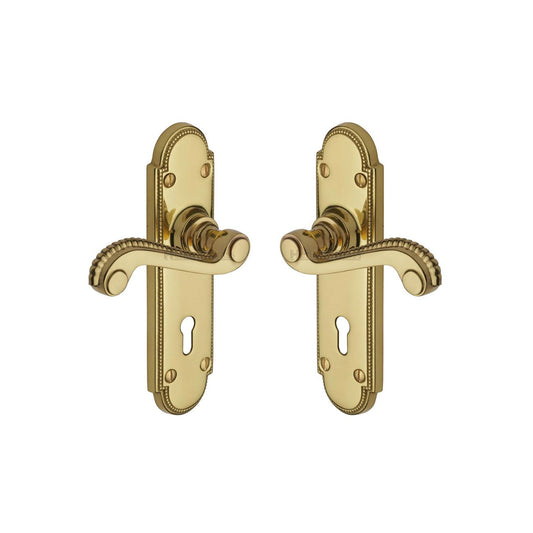 Adam Door Handle on Plate by M Marcus - Heritage Brass