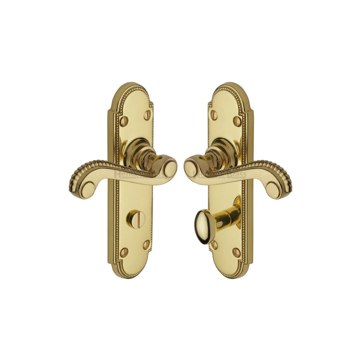 Adam Door Handle on Plate by M Marcus - Heritage Brass