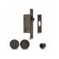 Sliding Lock with Round Privacy Turns by M Marcus - Heritage Brass