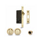 Sliding Lock with Round Privacy Turns by M Marcus - Heritage Brass